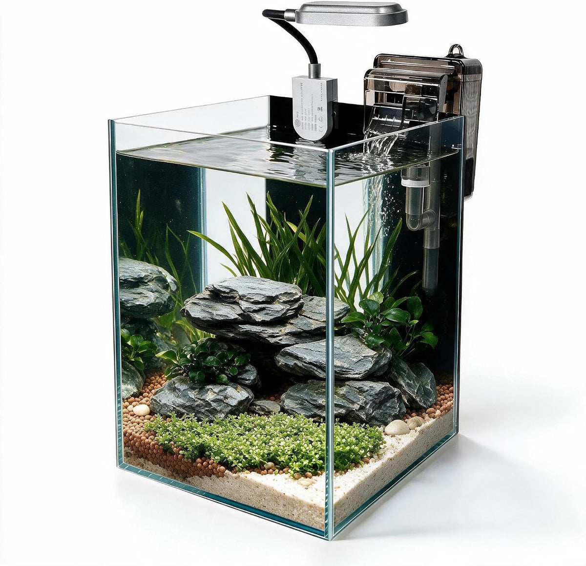 1.5 gallon fish tank starter kits, nano glass, main product view