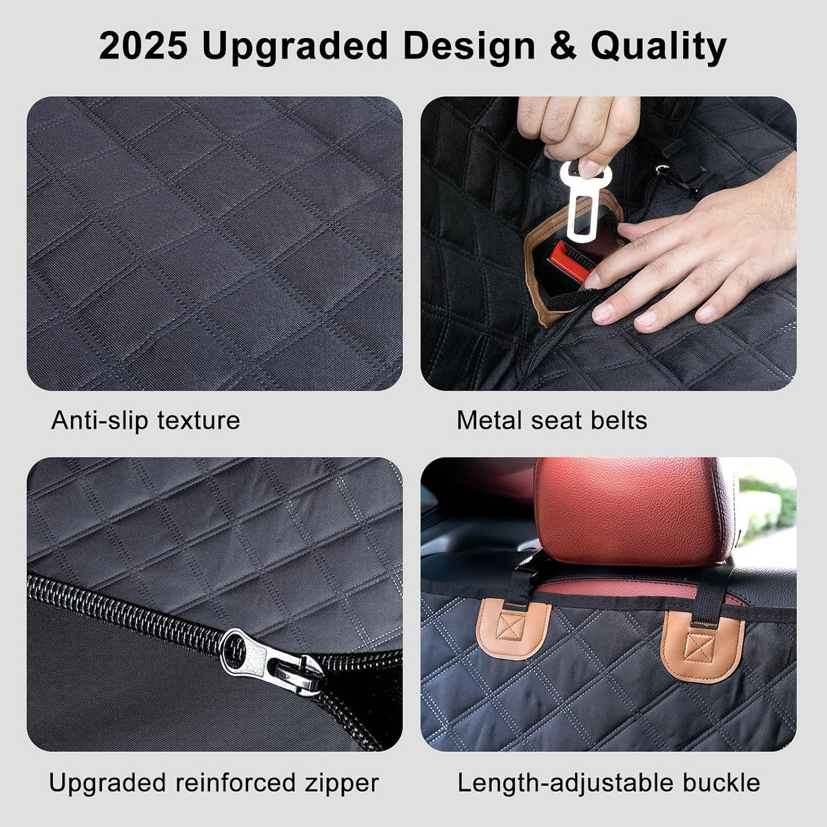 dog car seat cover for back seat, xl, front angle view