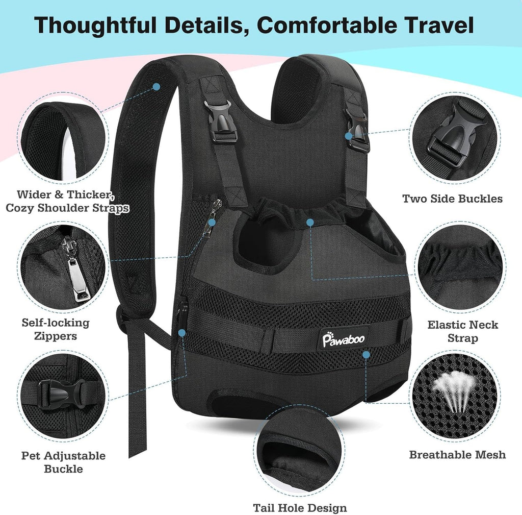 pawaboo pet front carrier backpacks for small medium shown in use
