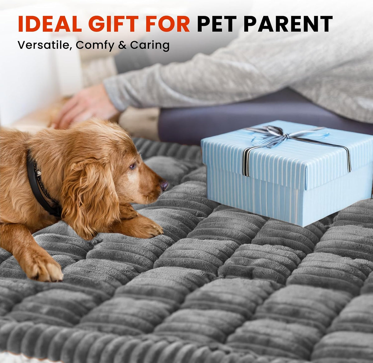 hipetpy backseat dog bed mat for car, non-slip on a desk or shelf