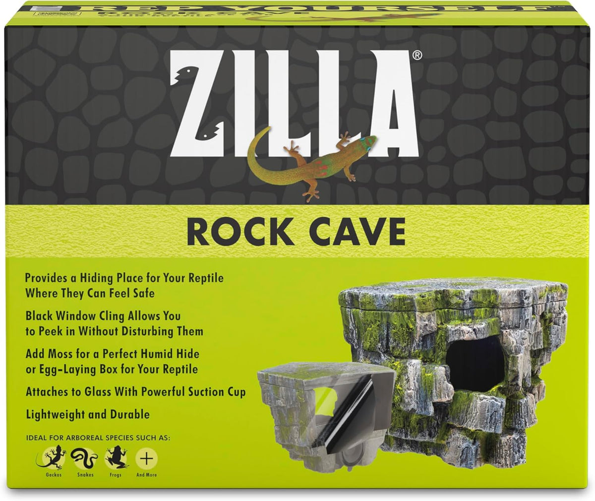 zilla rock cave vertical décor, reptile hides for, main product view