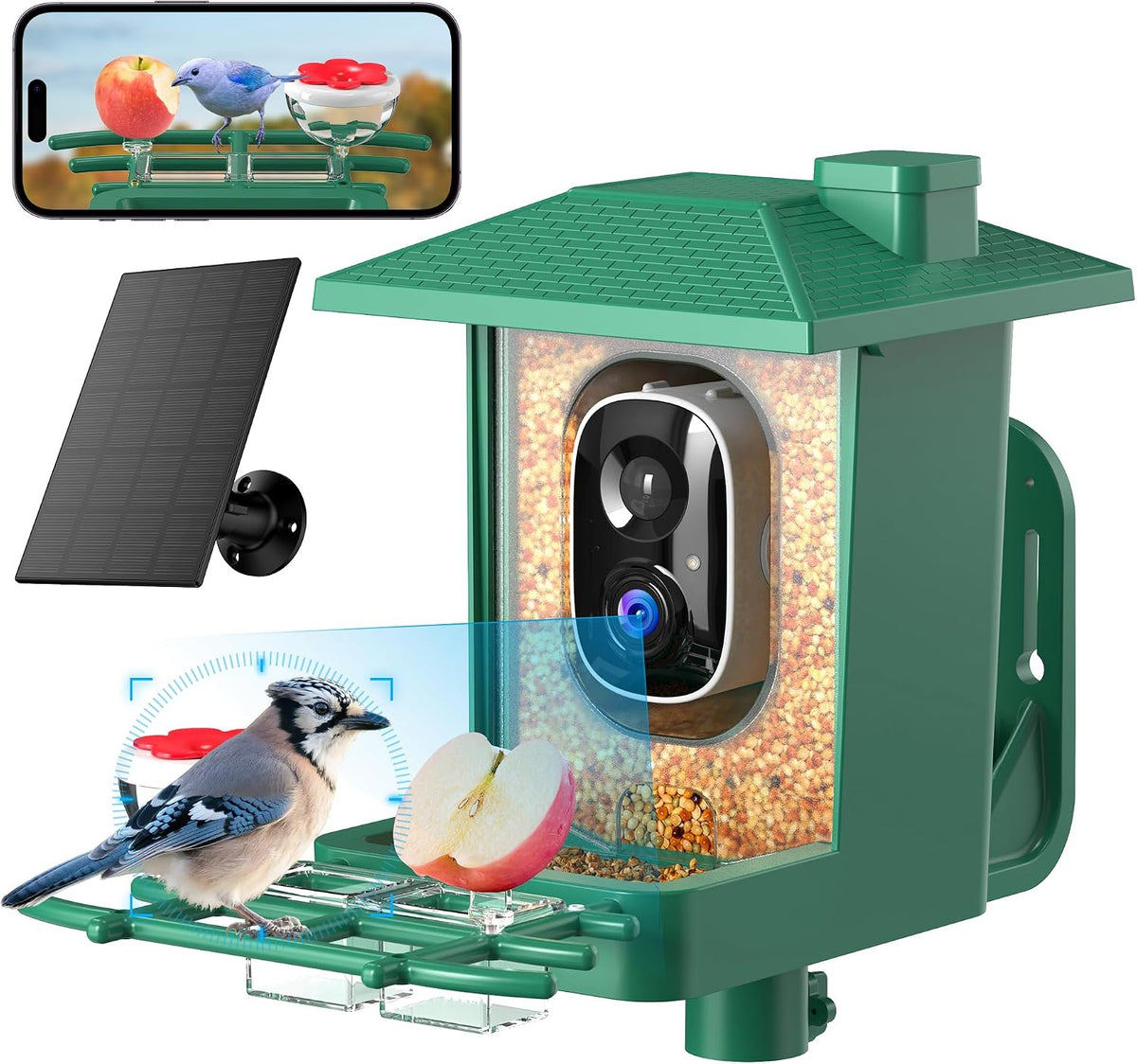 bird feeder with camera outdoor solar: smart birdfeeder, main product view