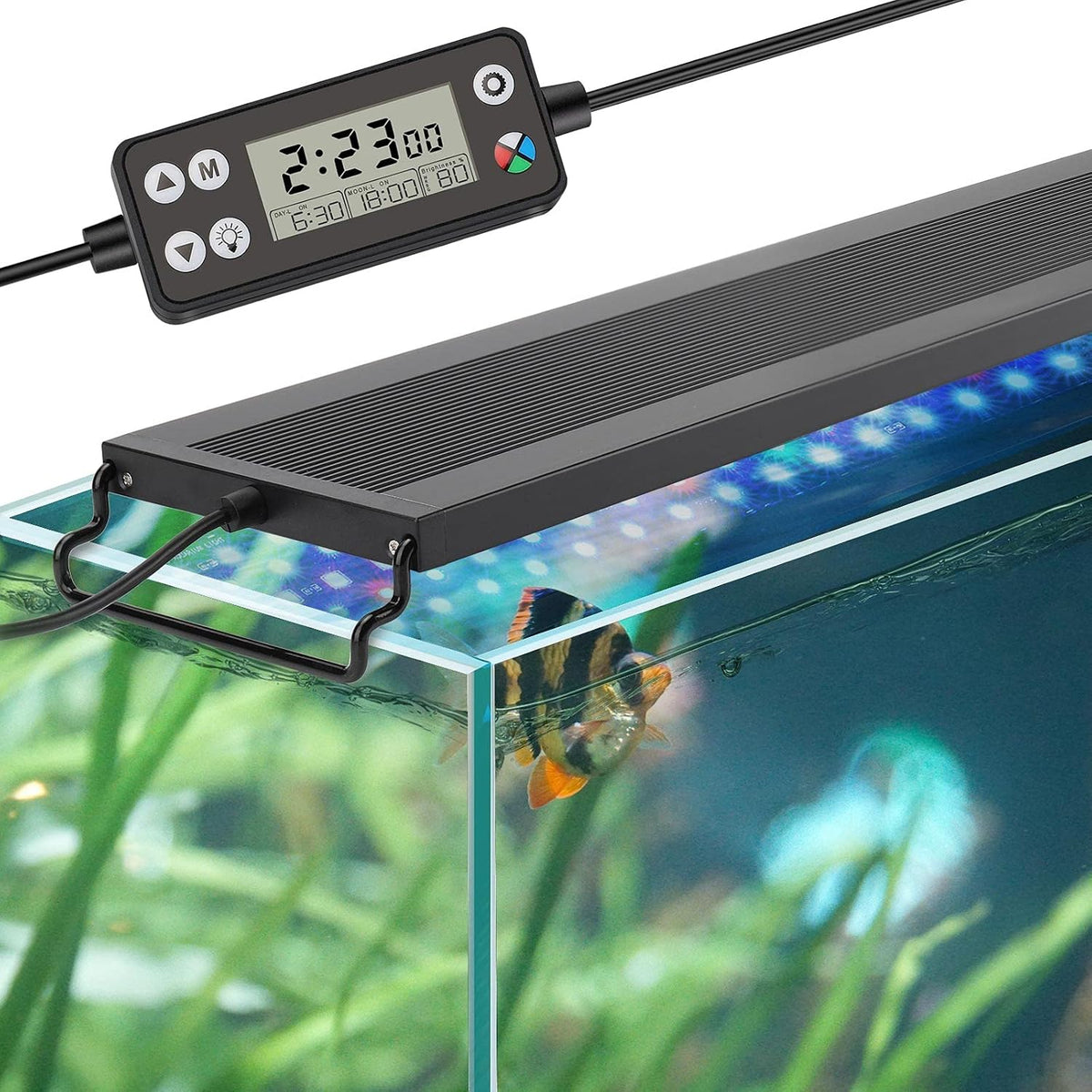 hygger auto on off led aquarium light, full, main product view