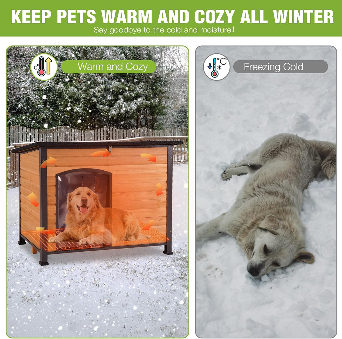 gutinneen heated dog house outdoor insulated dog house on a desk or shelf