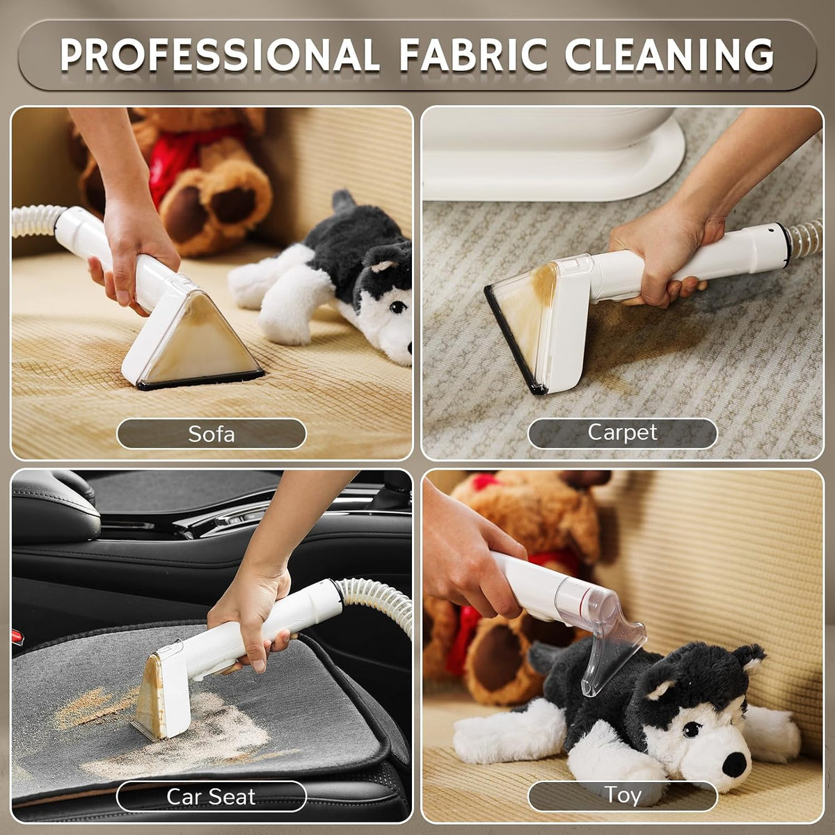 airthereal portable upholstery spot cleaner, instant heating carpet showing dimensions