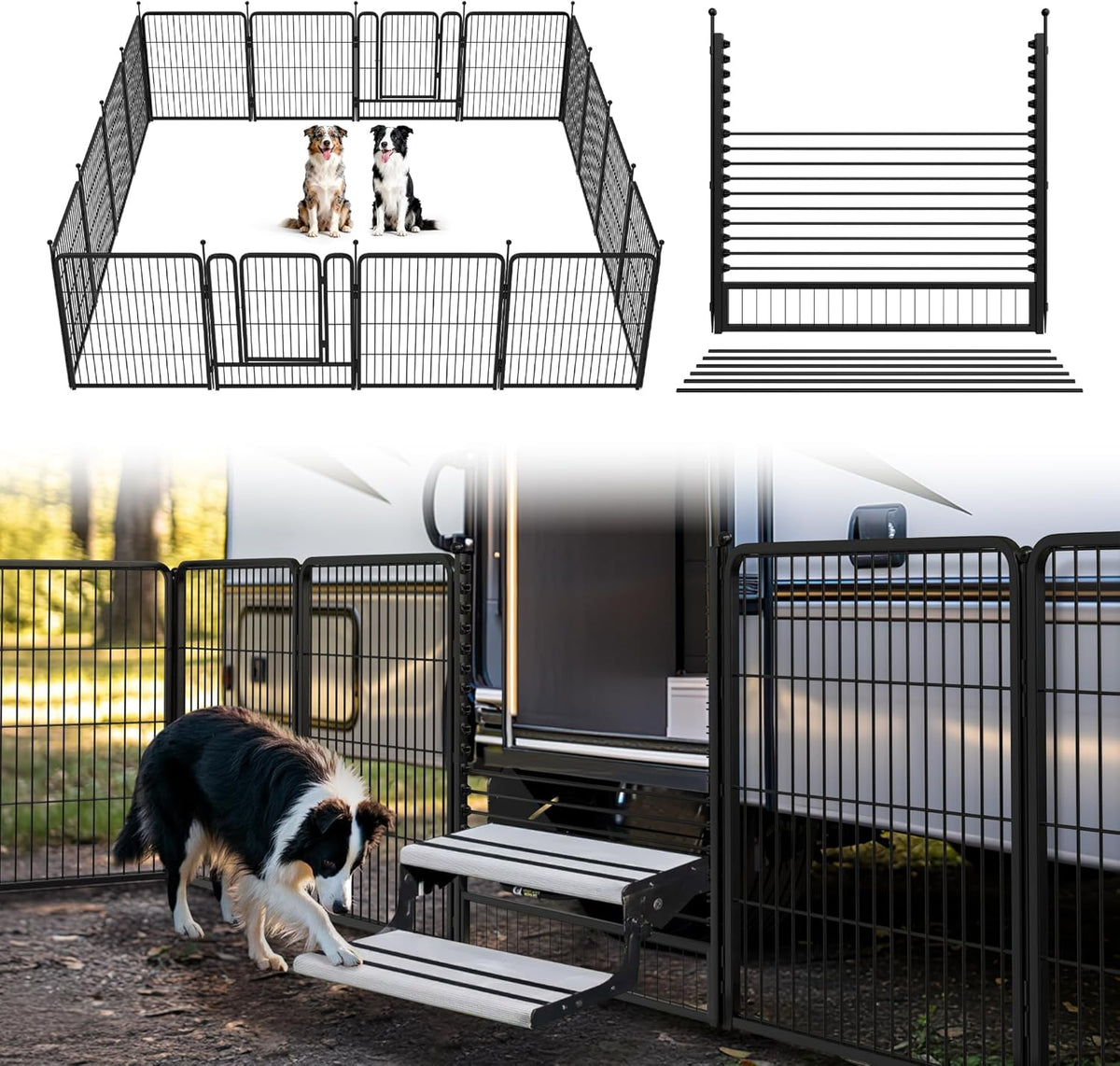 fxw rollick dog playpen with rv step grid, main product view