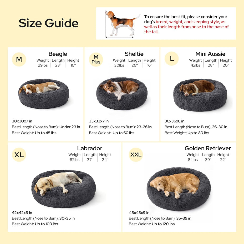 bedsure supportmax® calming dog beds large sized dog, package contents