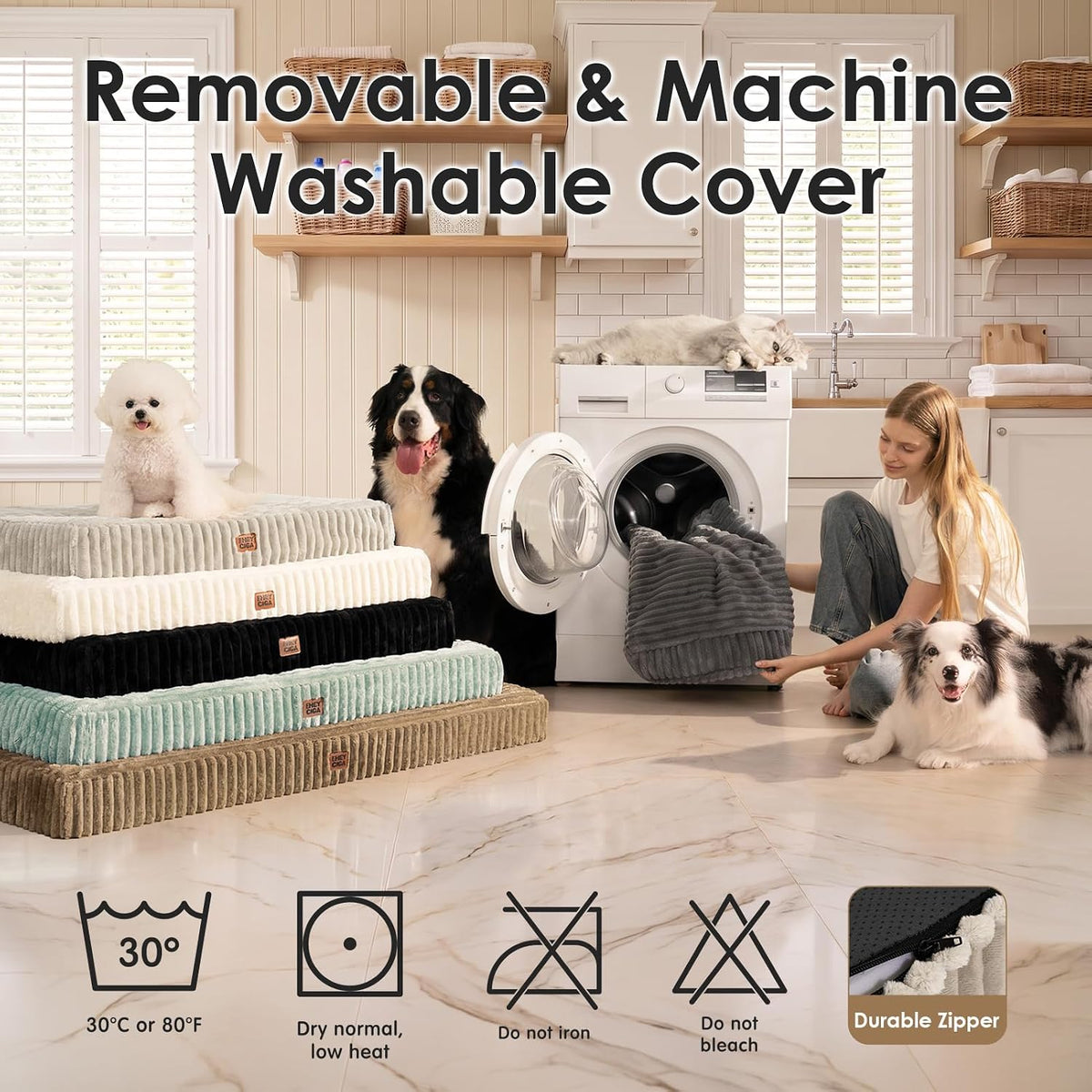 eheyciga orthopedic xxl dog bed 47"x29" extra large on a desk or shelf