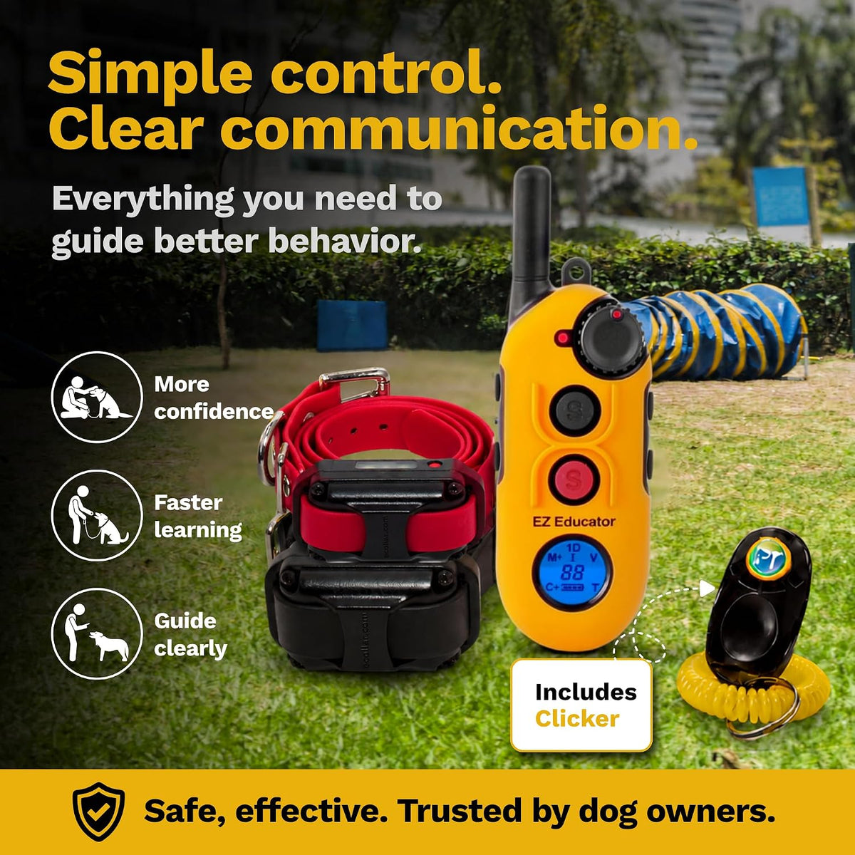 educator ez-902 e collar for dog training with, side view