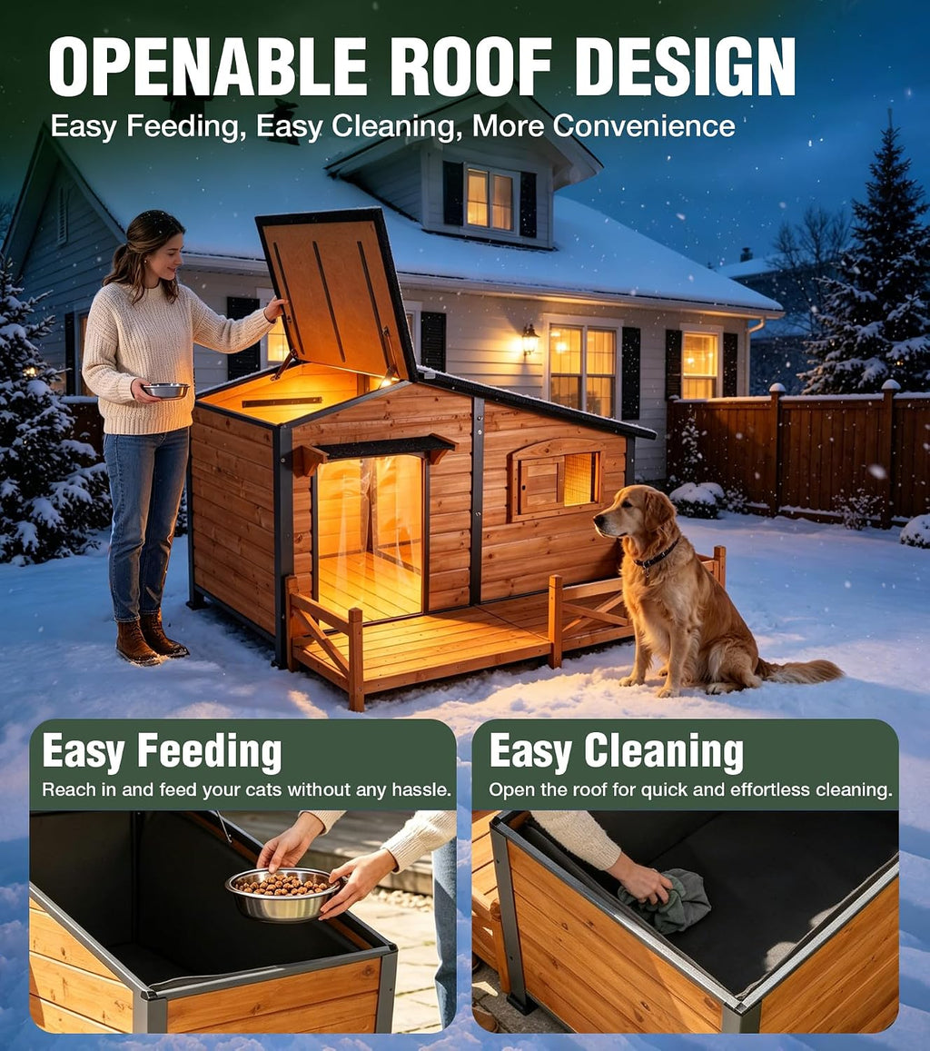 gutinneen extra large heated dog house for outside, view 9