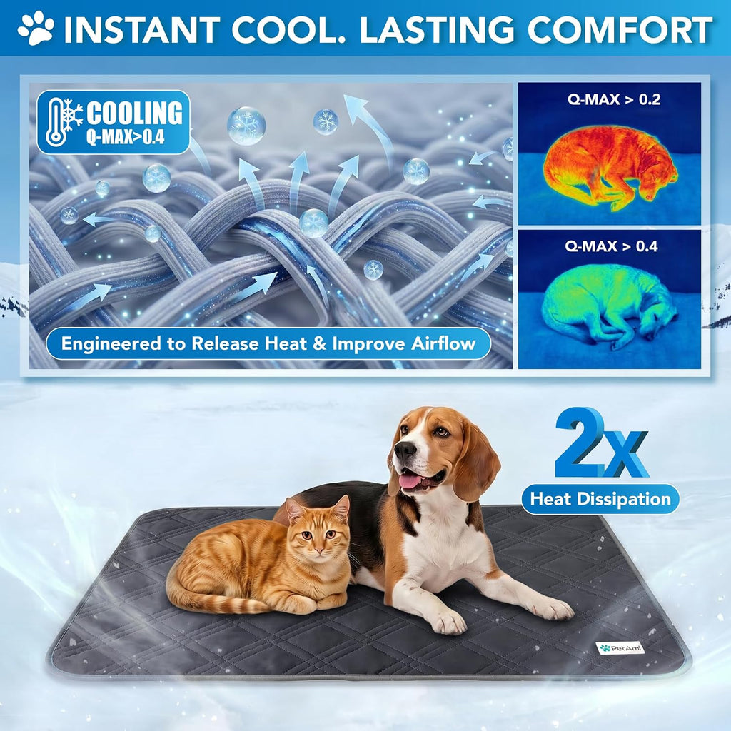 petami waterproof dog cooling mat pet pad for shown in use