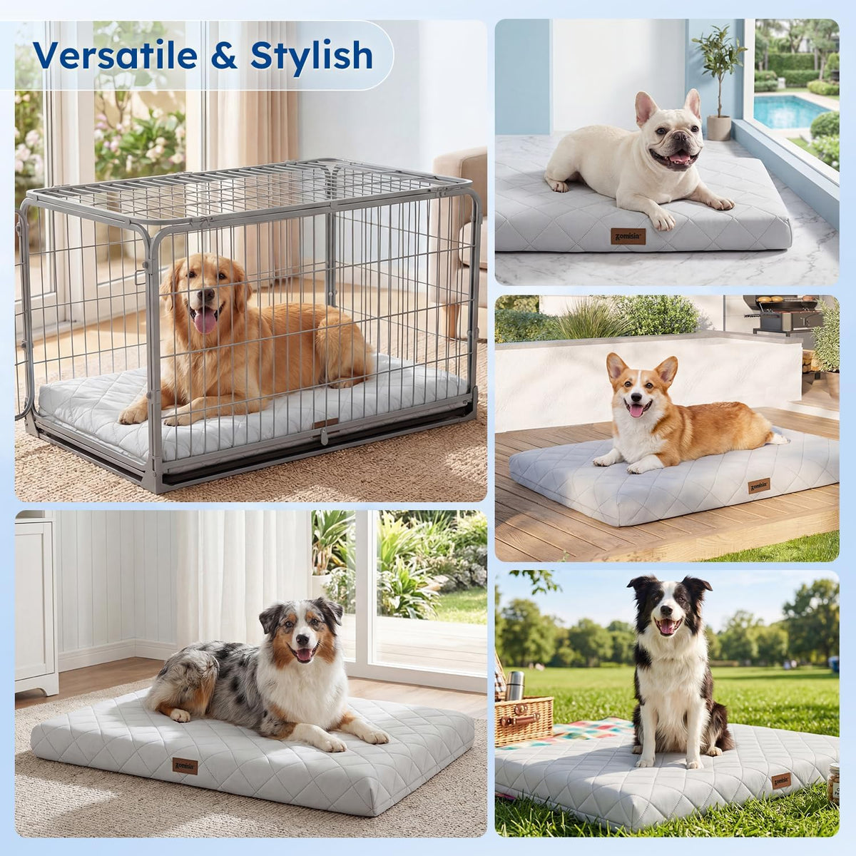 zomisia cooling dog bed for crate, q-max>0.5 cooling, package contents