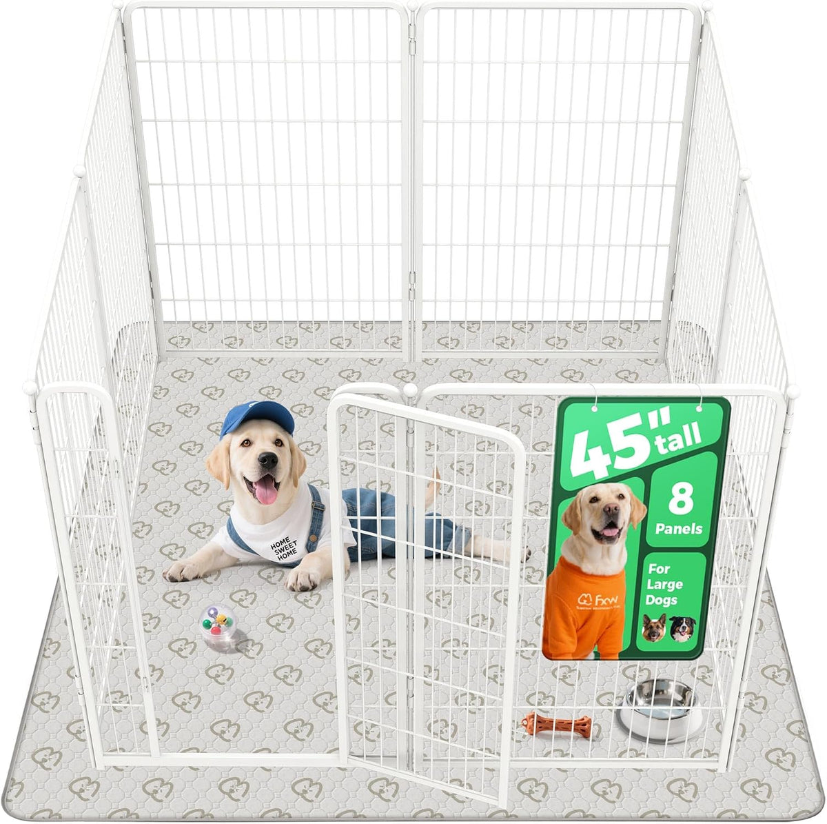 fxw homeplus indoor dog playpen with washable pee, main product view