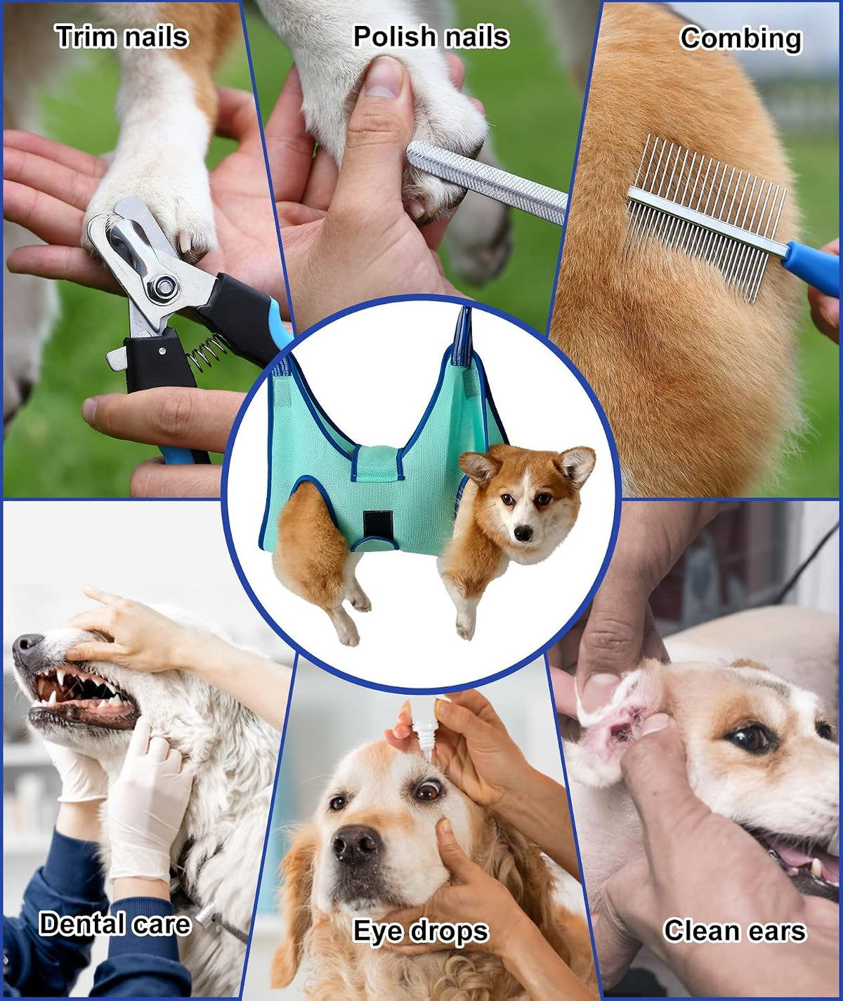 kkiimatt dog grooming hammock,hanging harness holder for nail, close-up detail