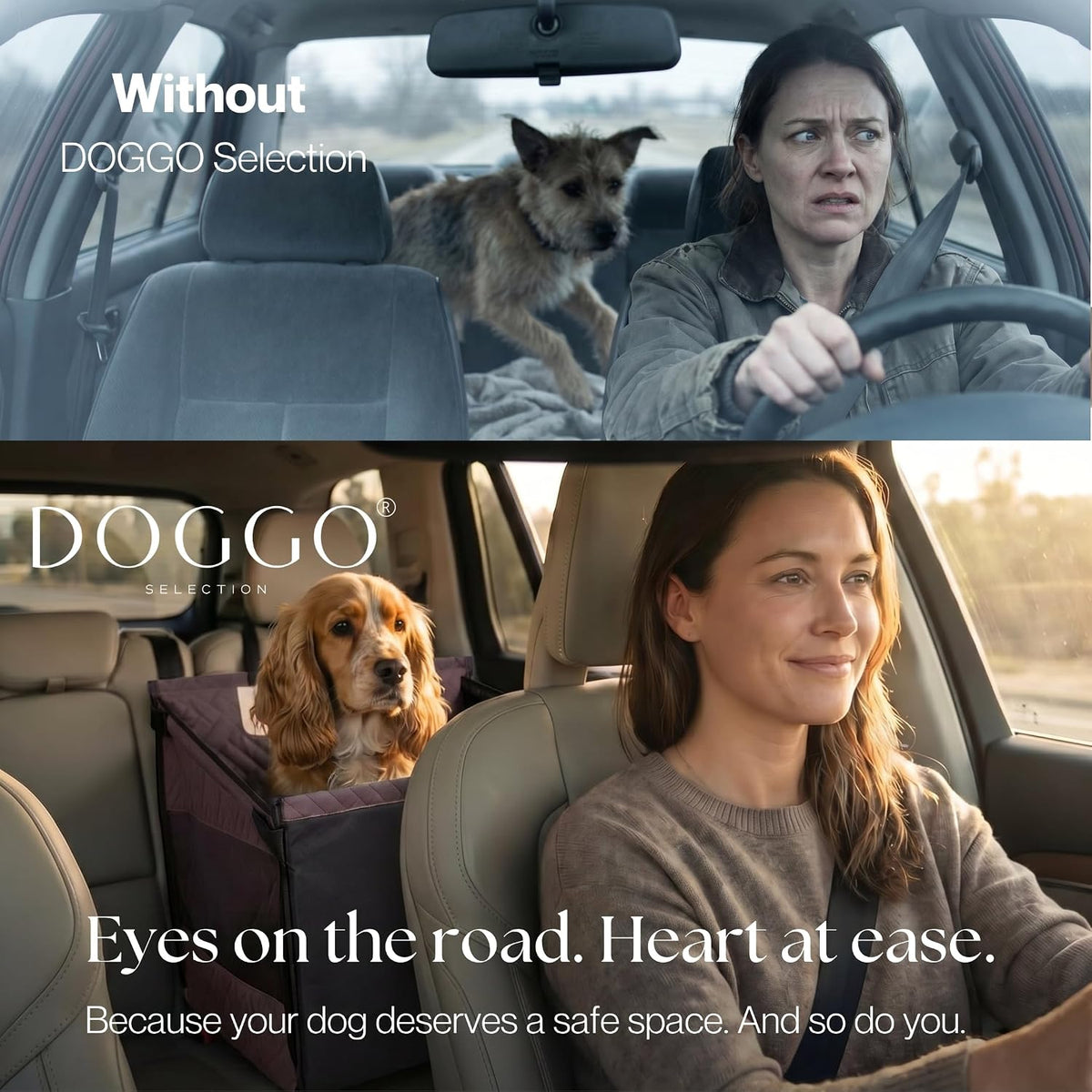 2026 upgraded hard bottom dog car seat for, side view