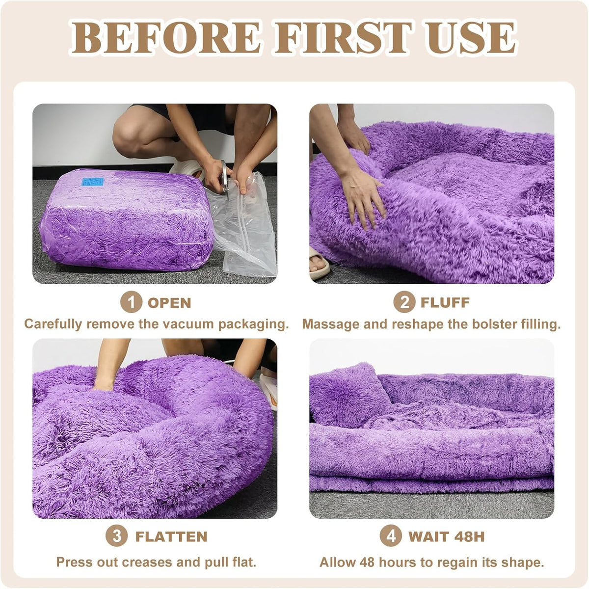 human dog bed, 71''x45''x12'' size fits you and, package contents