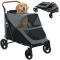 pawhut dog stroller for large dogs one-click folding, main product view