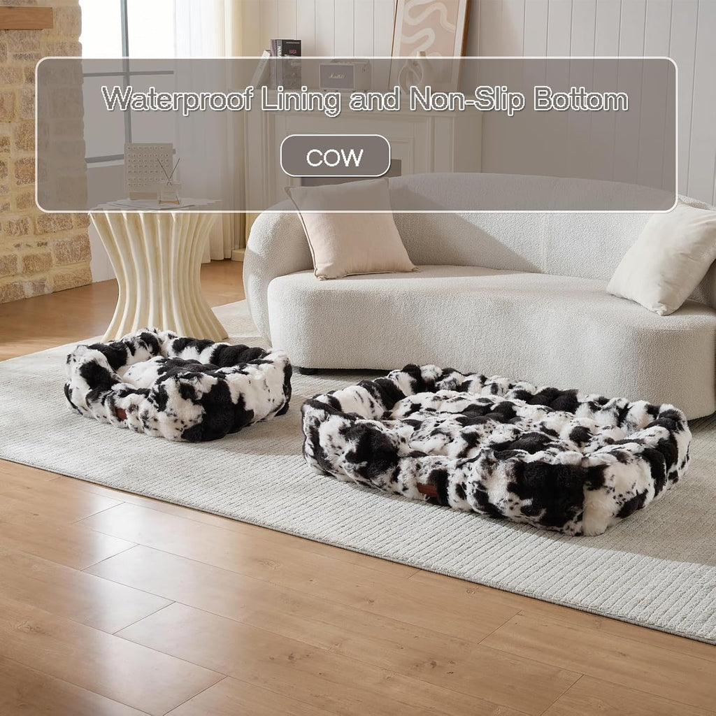 washable orthopedic dog bed,rectangle fleece & luxury pet on a desk or shelf