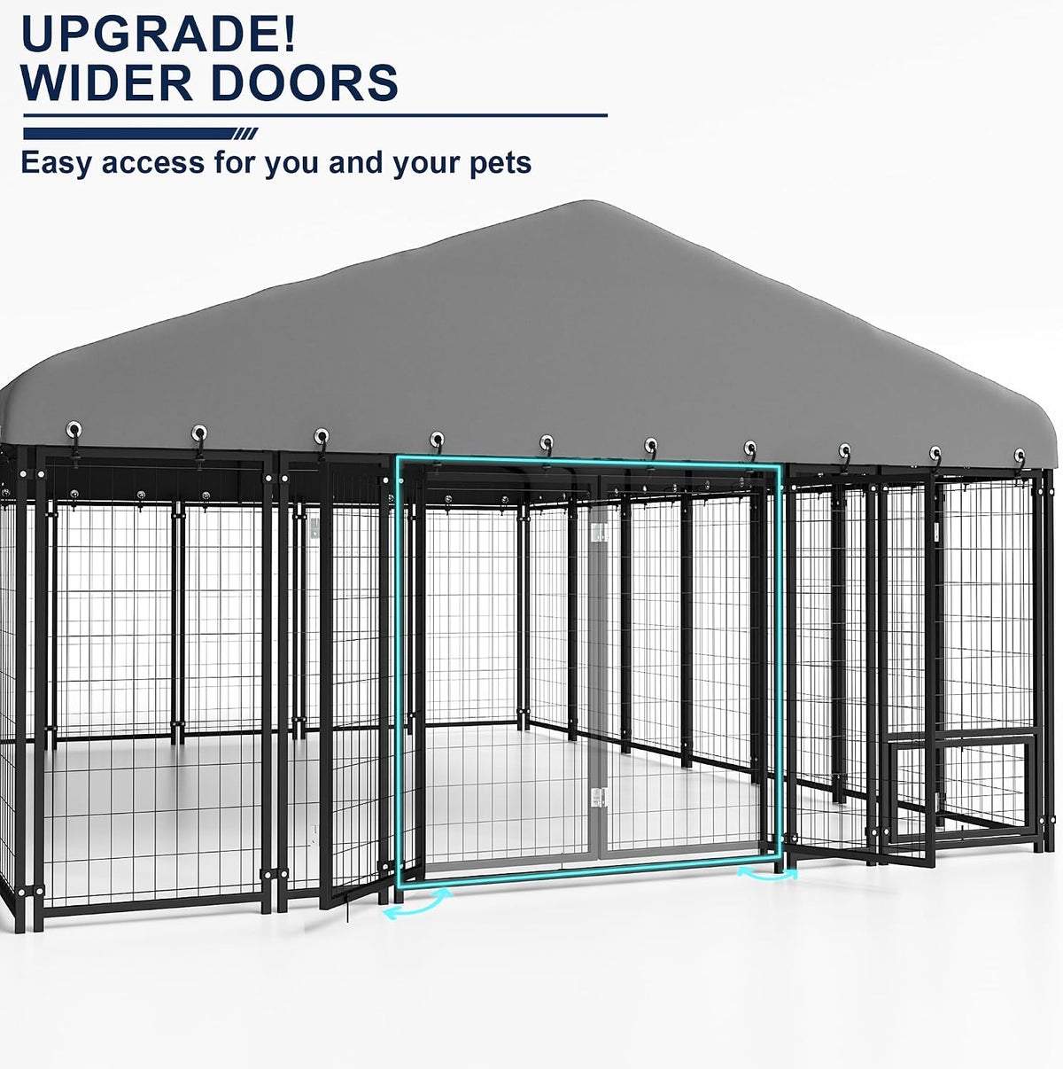 10x20ft large dog kennel outside heavy duty dog showing dimensions
