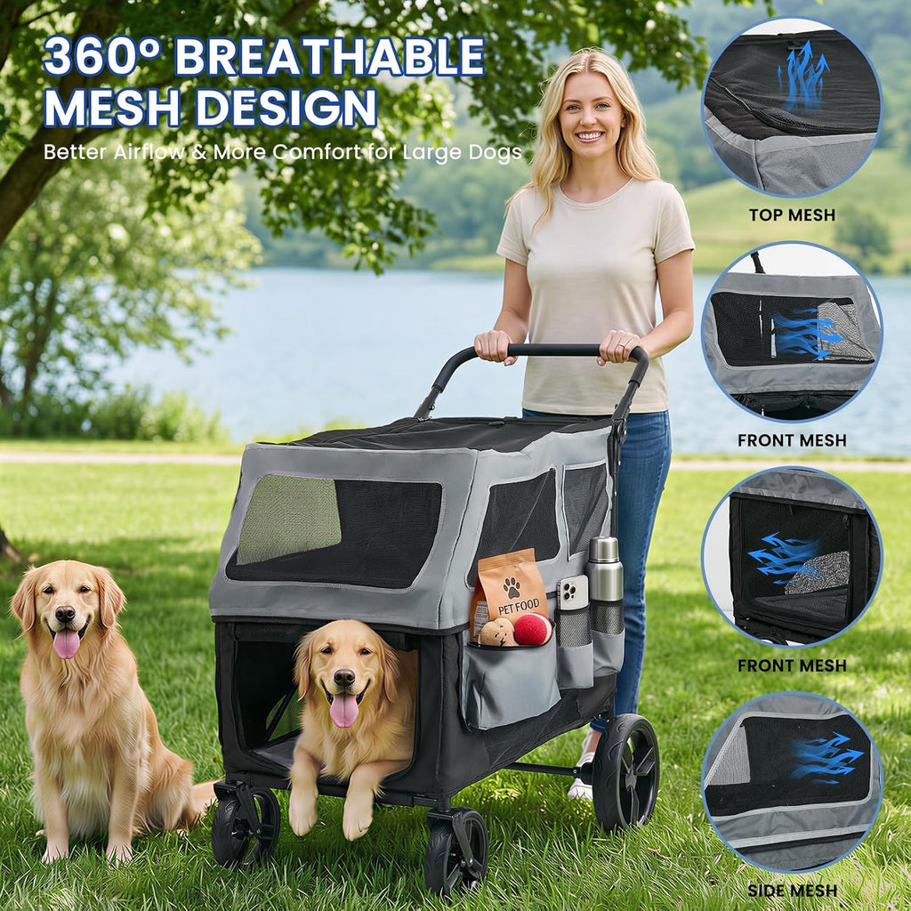 large dog stroller for medium & large dogs, package contents