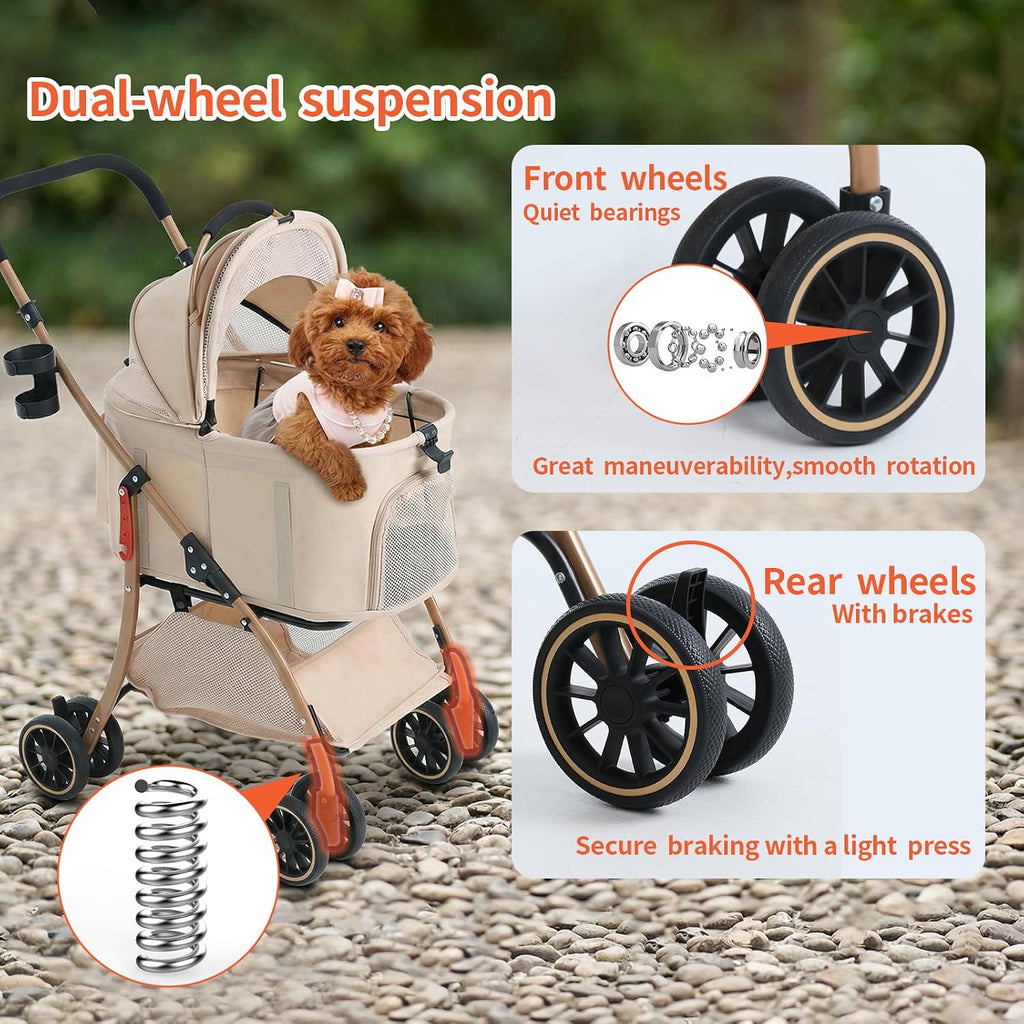 mila&louis dog stroller, 22" pet cradle for small, side view