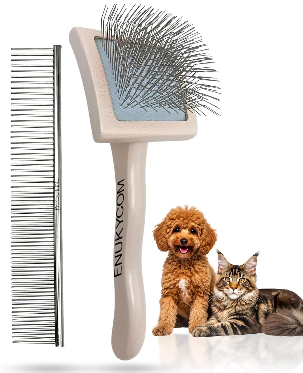slicker brush for small dogs –grooming brush &, main product view