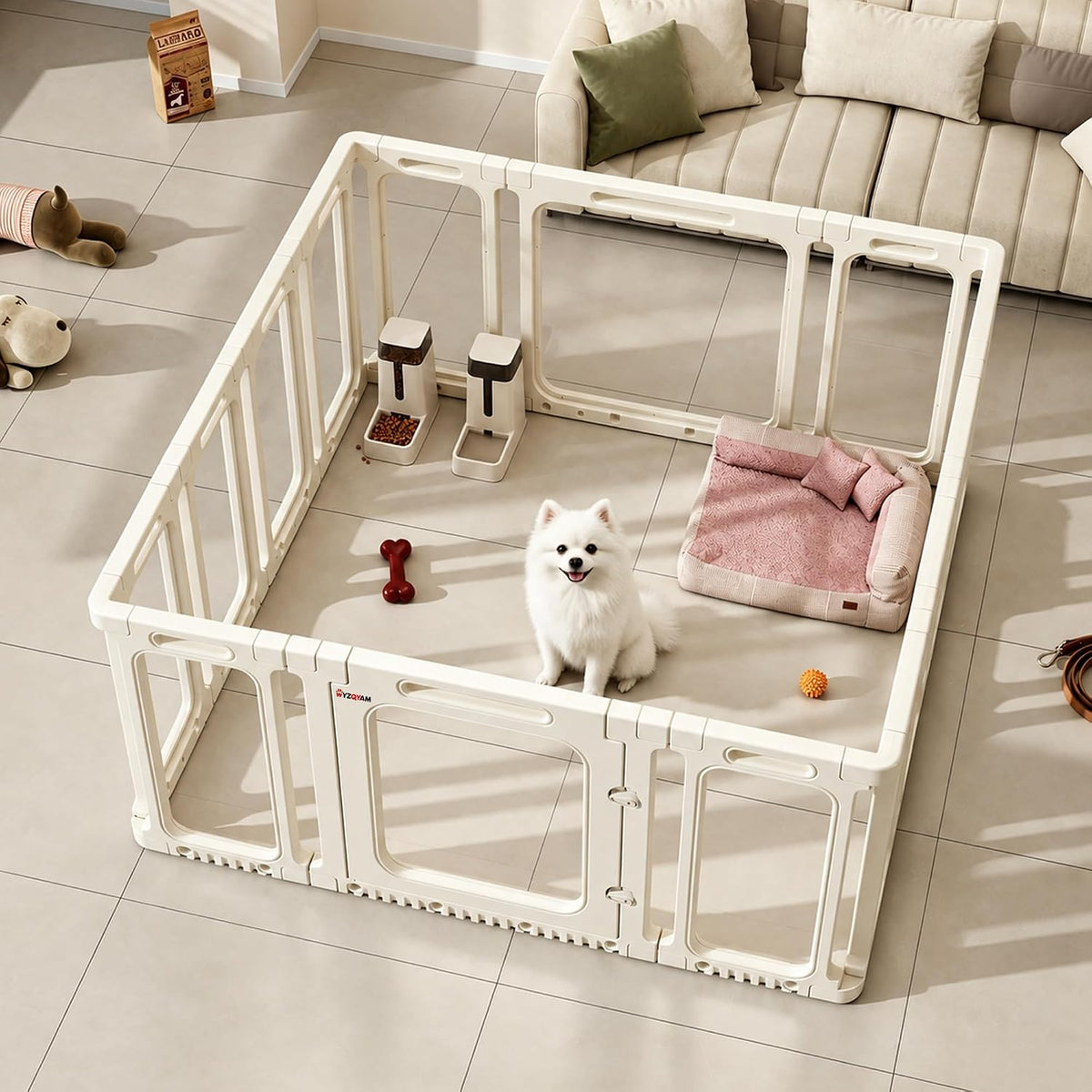 clear acrylic dog playpen indoor puppy pen, 24", main product view