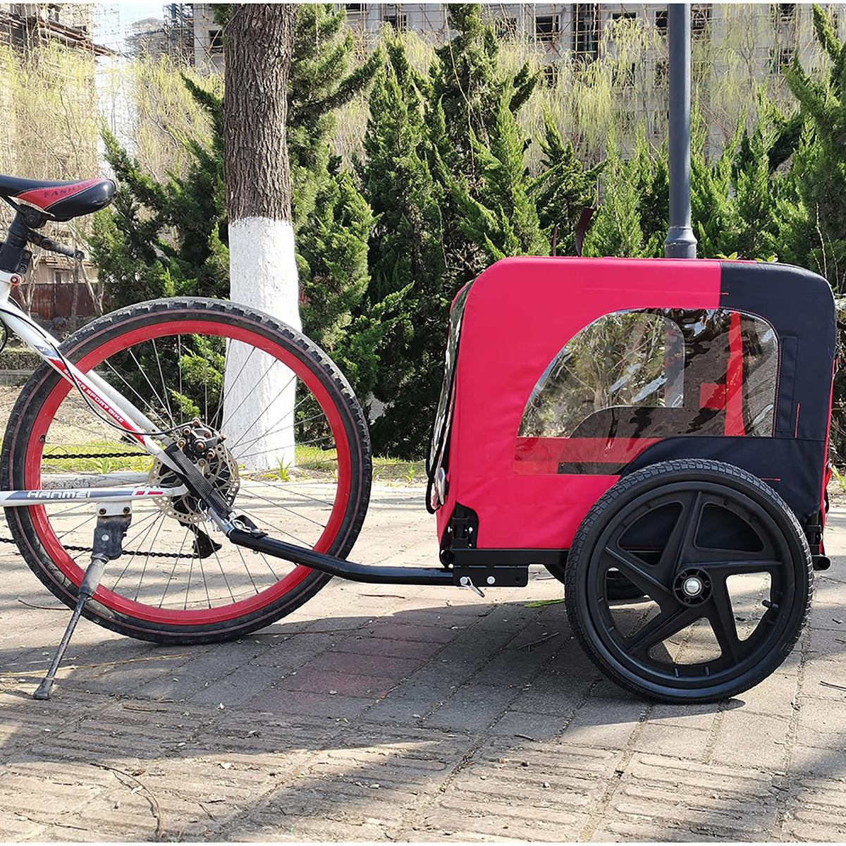 bicycle trailer for pets, bike pet trailer for showing dimensions