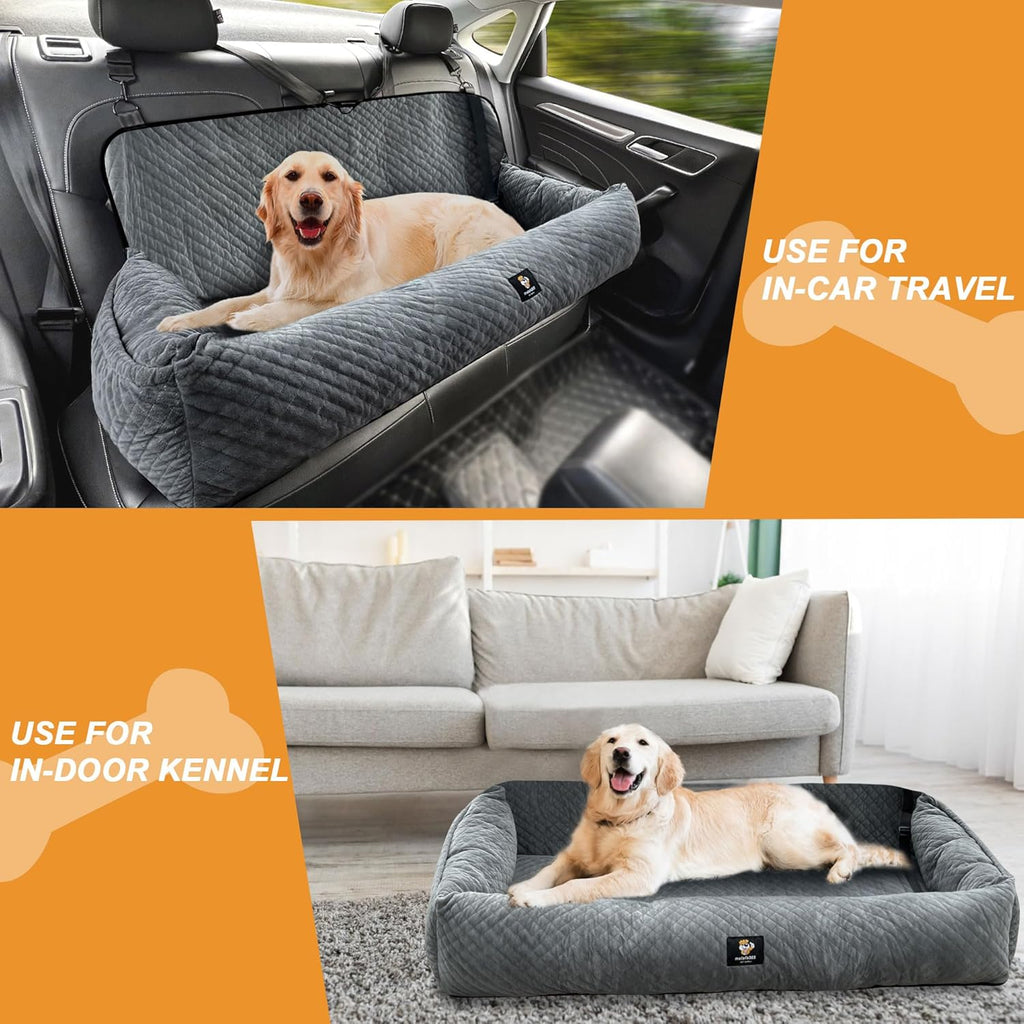 large dog car seat under 100lbs,dog car bed showing dimensions