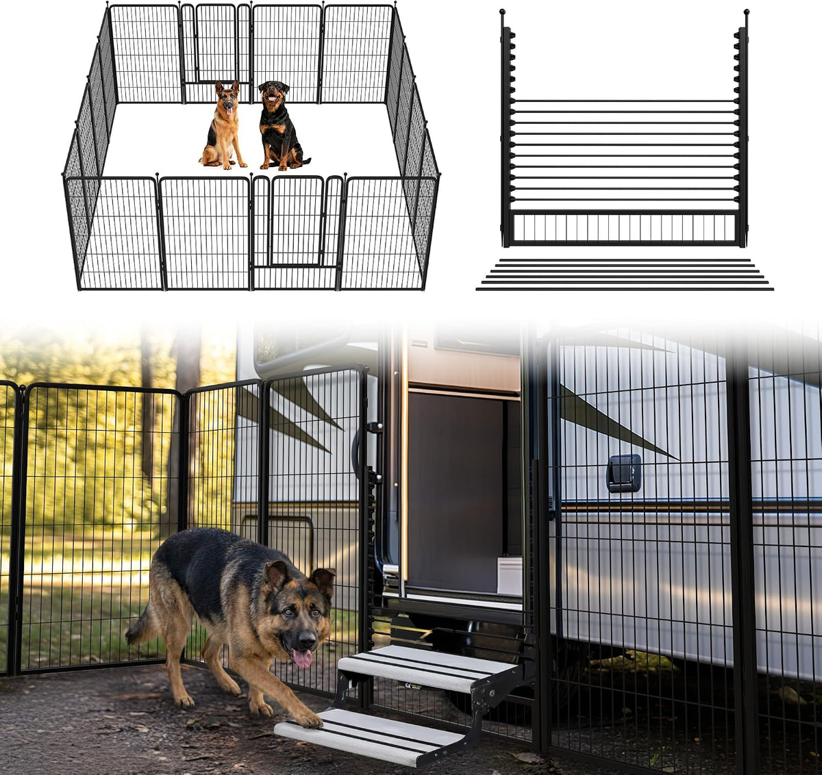 fxw rollick dog playpen with rv step grid, main product view