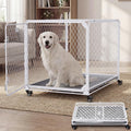 42 inch collapsible dog crate with diamond mesh, main product view