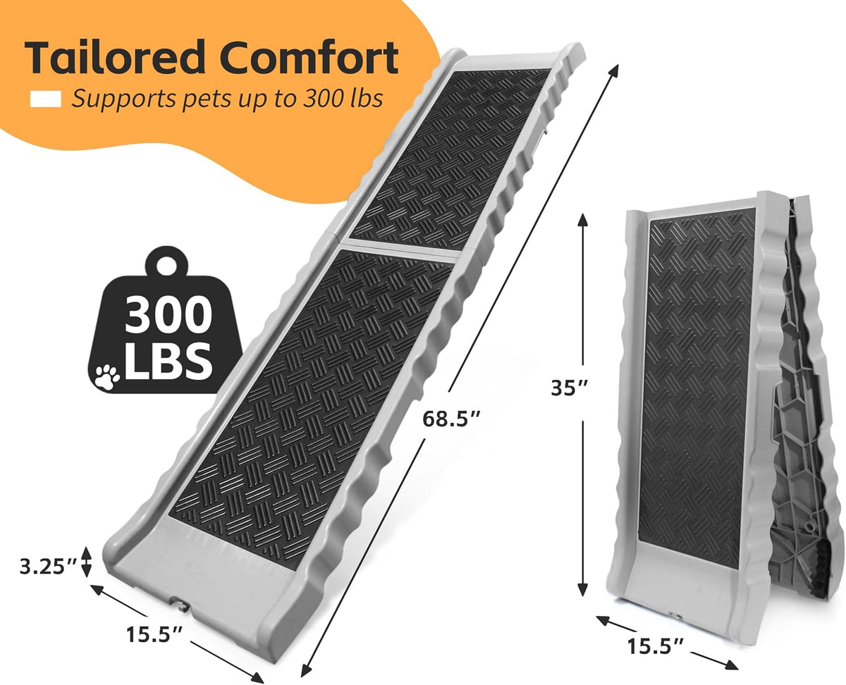 pawstep 50893 pet ramp with soft traction –, side view