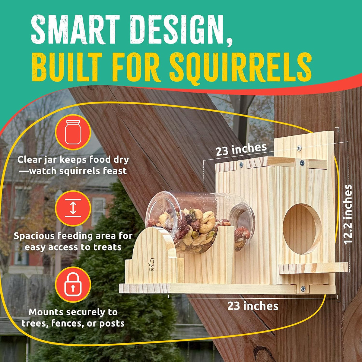 sparkjump squirrel feeder kit for kids, easy diy, close-up detail