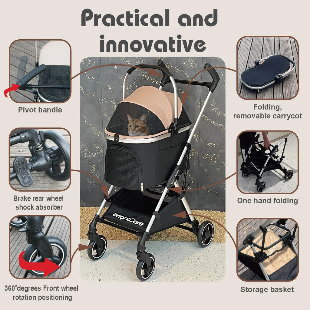 small pet stroller for dogs & cats under, package contents