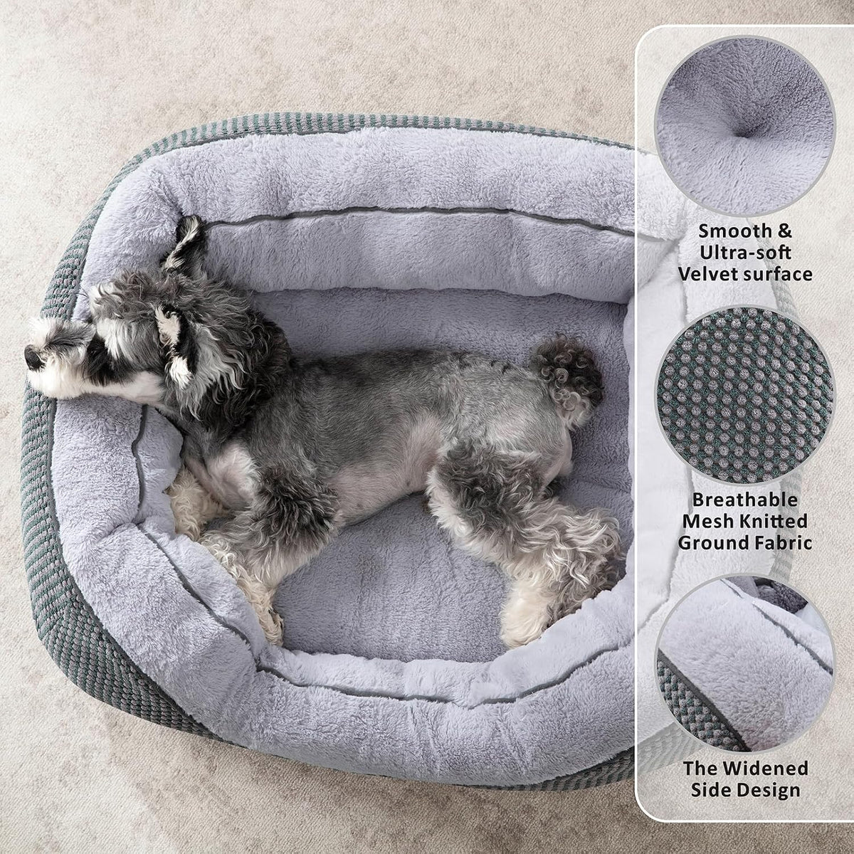 invenho medium dog beds for medium dogs washable shown in use