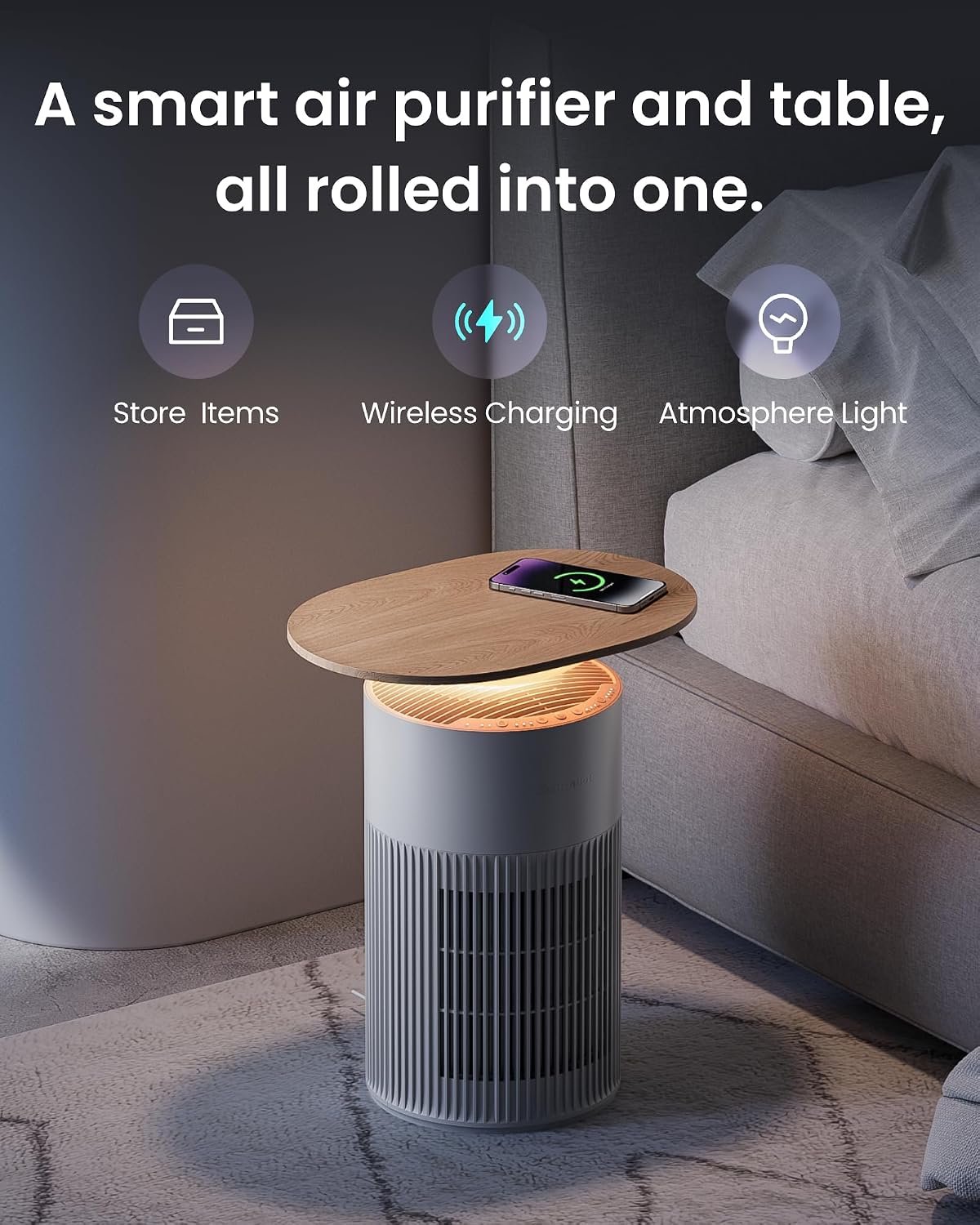 switchbot air purifier for home large room, matter, close-up detail