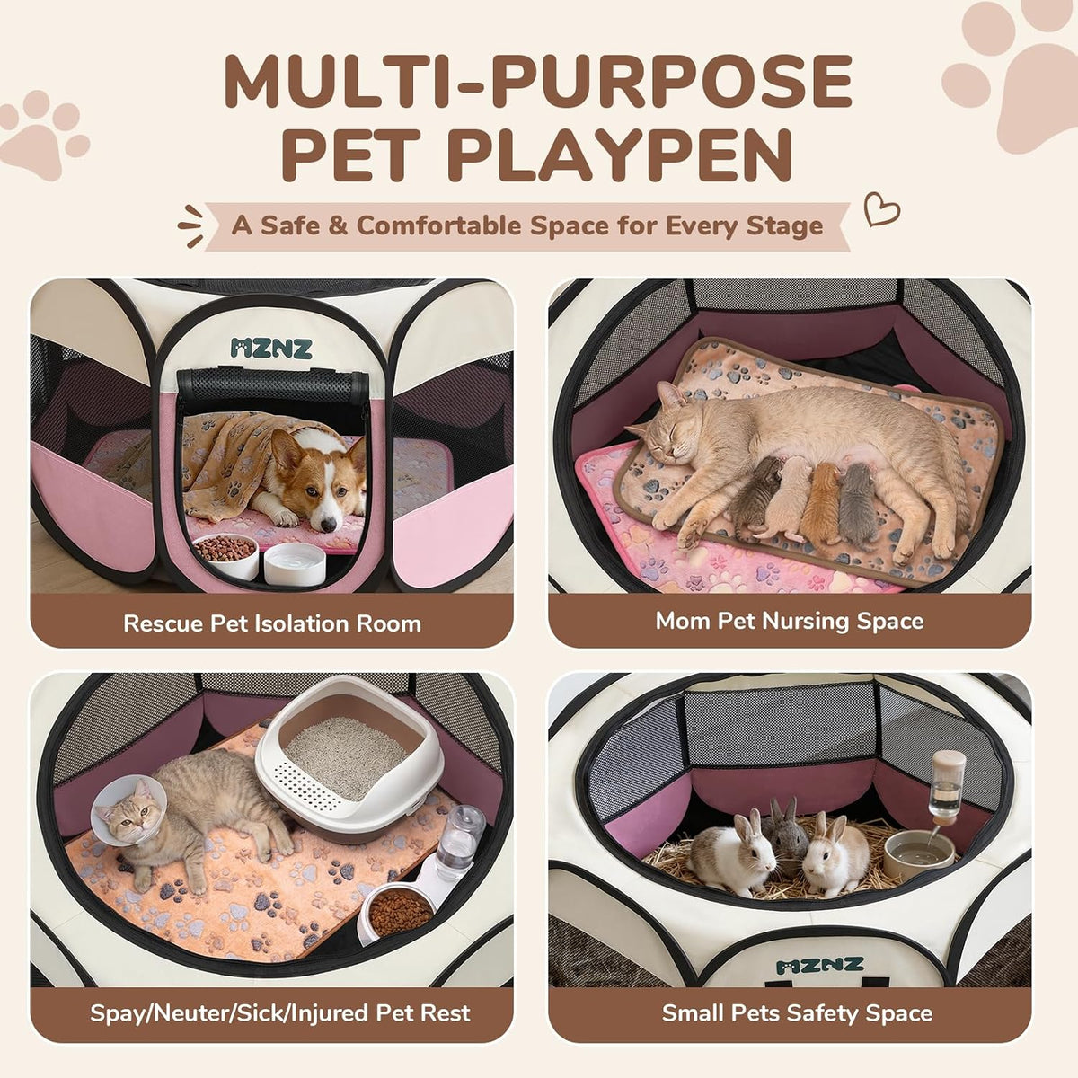 dog cat small animal puppy playpen crate with, close-up detail