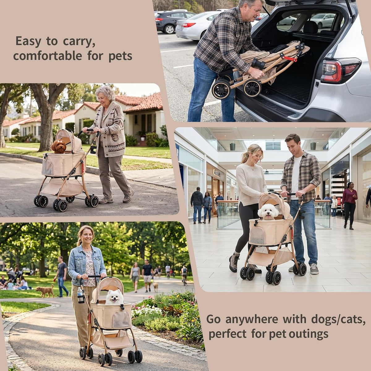 mila&louis dog stroller, 22" pet cradle for small on a desk or shelf