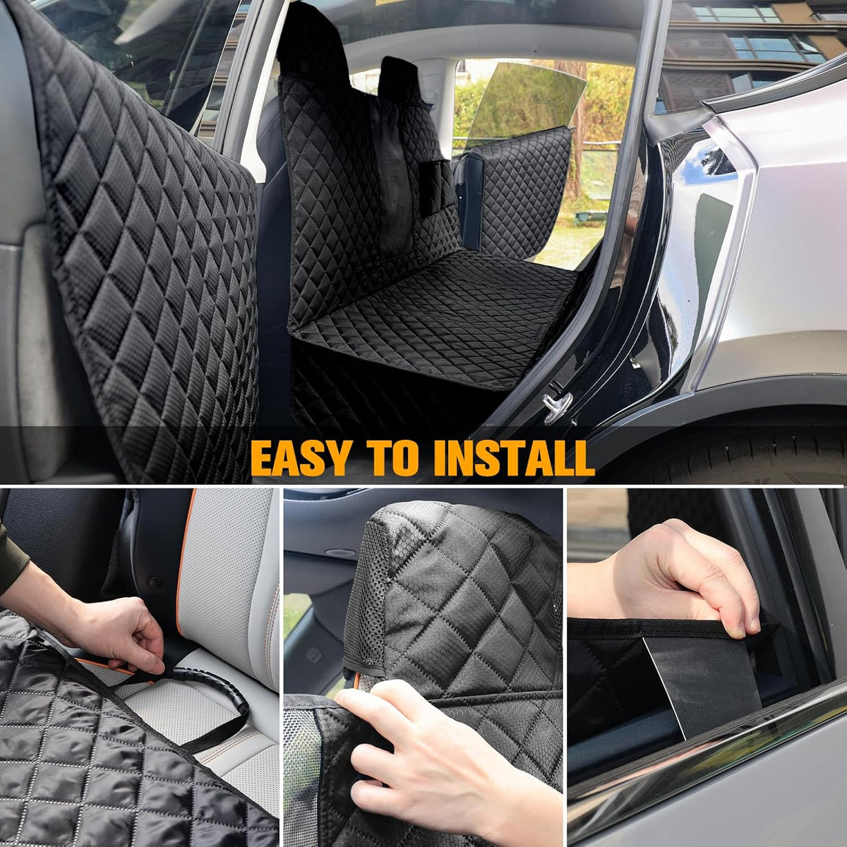 peticon dog seat cover for tesla model 3, package contents