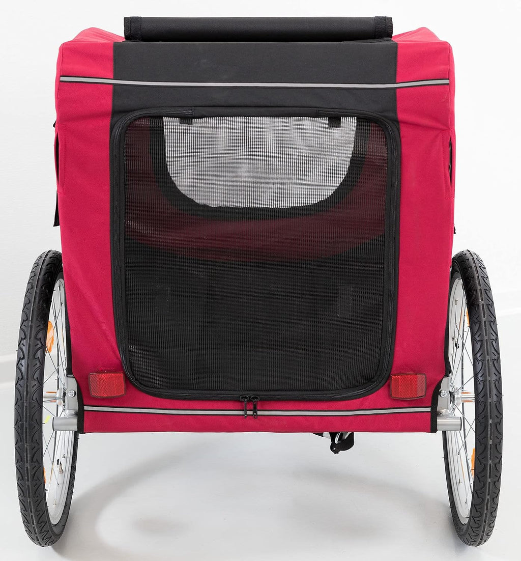 trixie large dog bike trailer - foldable pet, side view