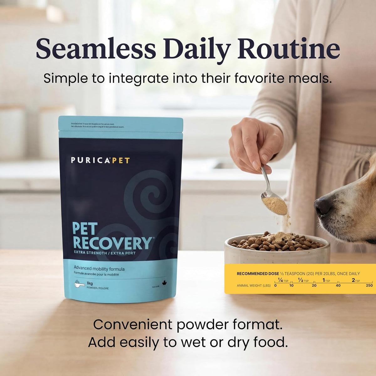 purica pet recovery extra strength - joint support, side view
