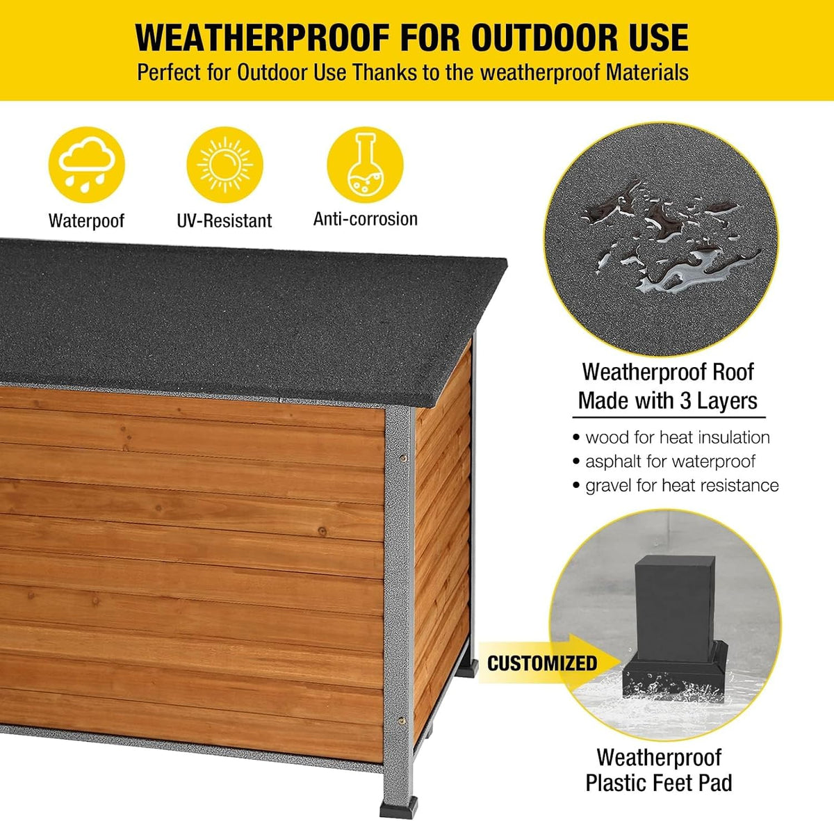 aivituvin dog house outdoor & indoor wooden dog, package contents