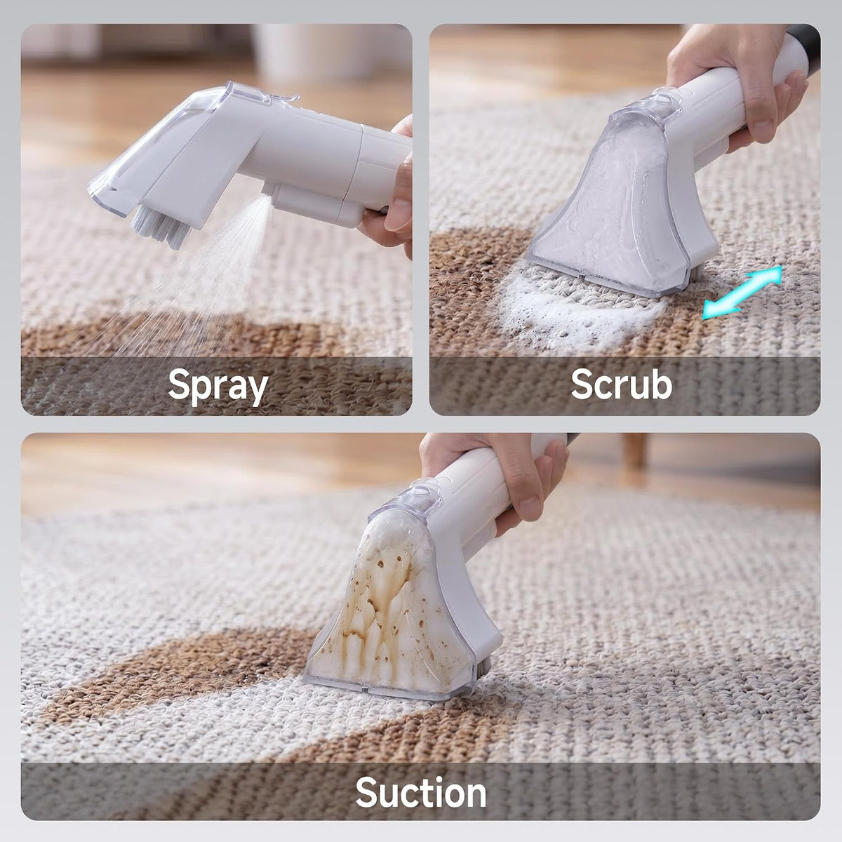 weclean carpet cleaner machine, portable spot cleaner for, close-up detail