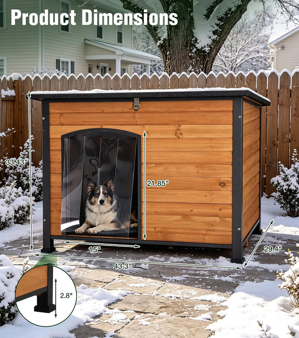 gutinneen large heated outdoor dog house with heating, view 9