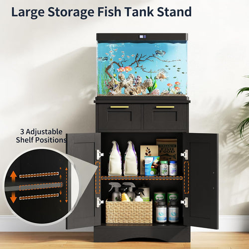 10 gallon fish tank stand for 5-10 gallon shown in use