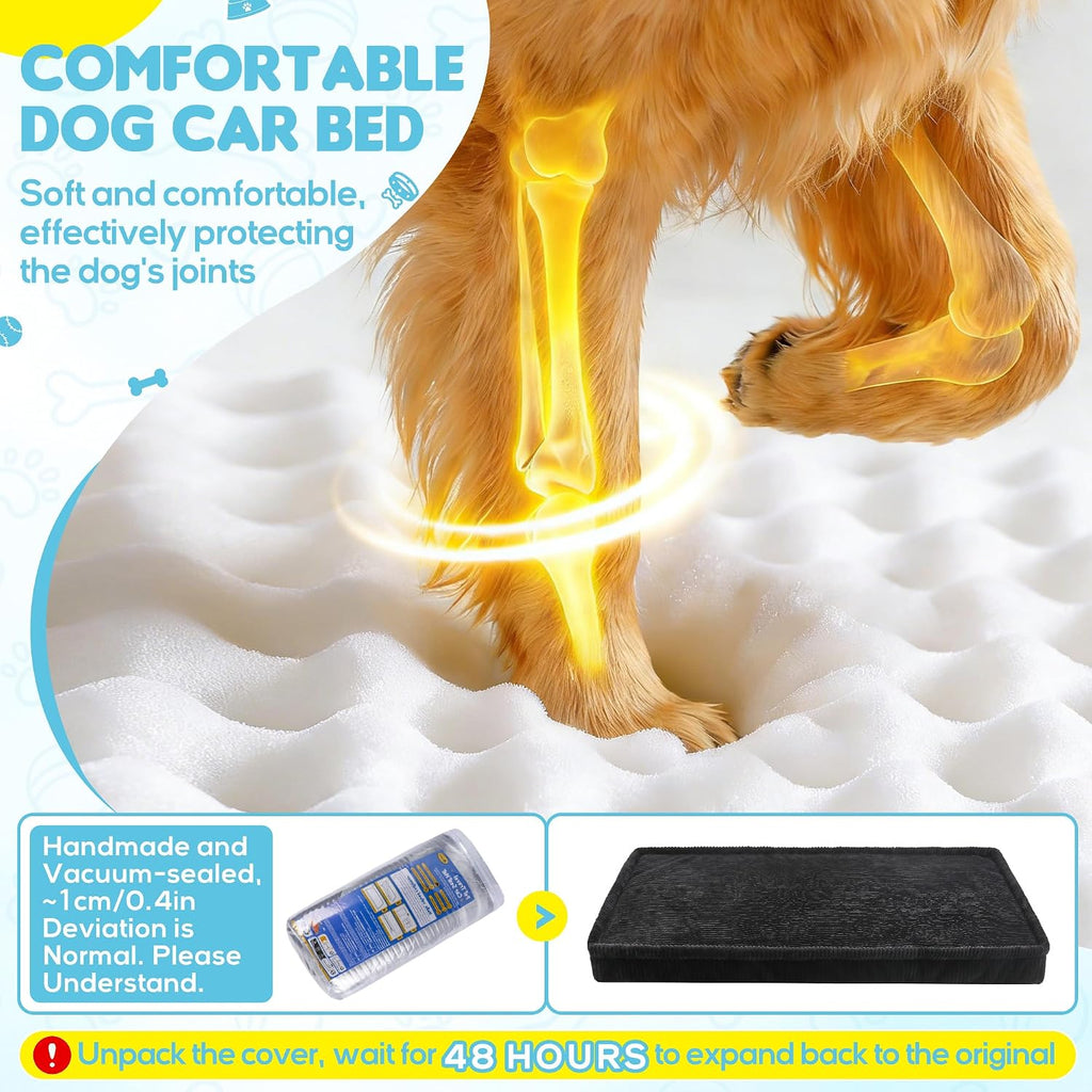 loiion dog car bed, non-slip backseat extender pet, side view