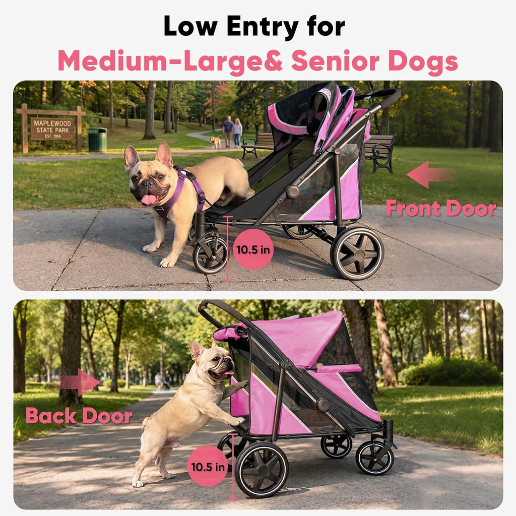 petbobi dog stroller for large medium dogs up, close-up detail