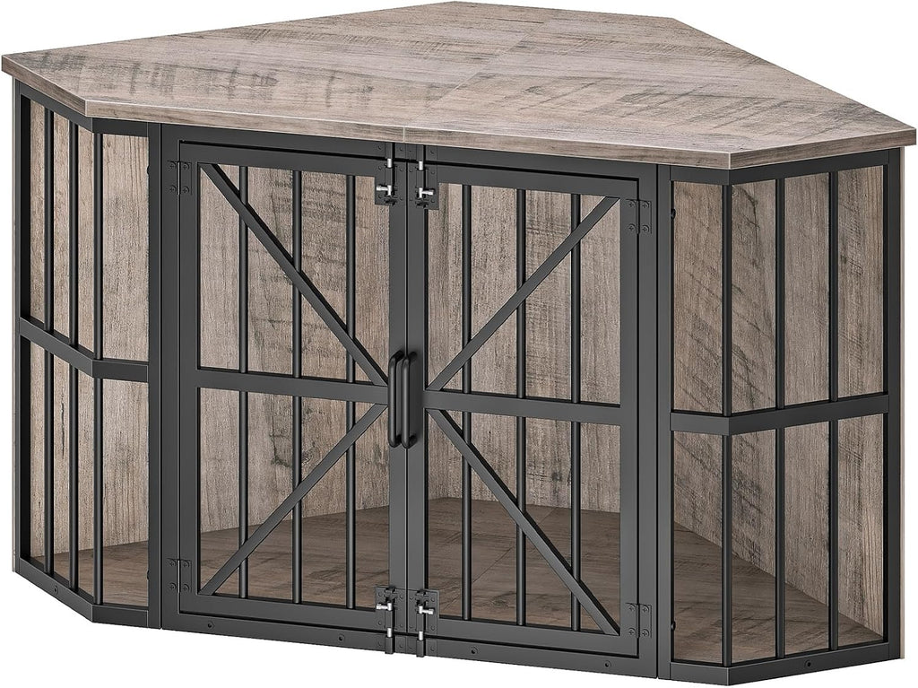 choezon 44" corner dog crate furniture for medium, view 9