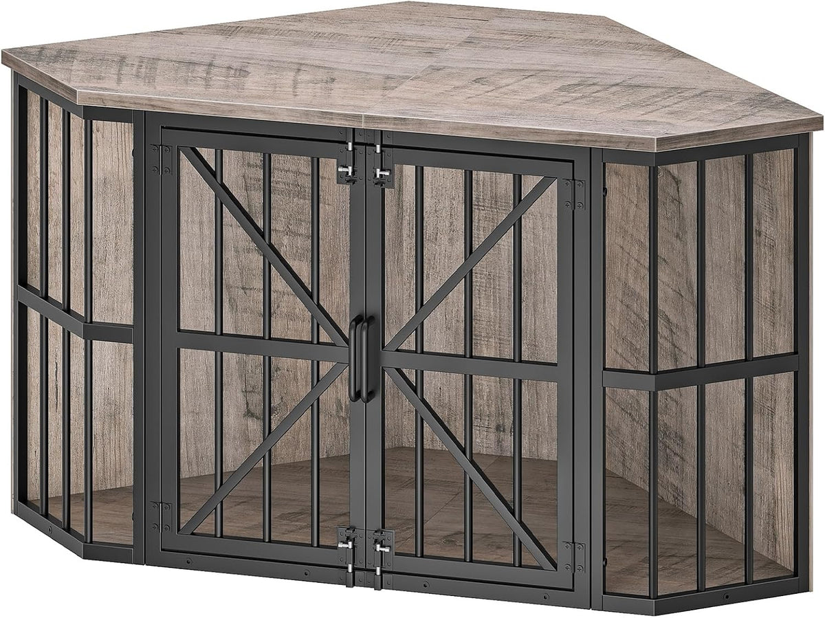 choezon 44" corner dog crate furniture for medium, view 9