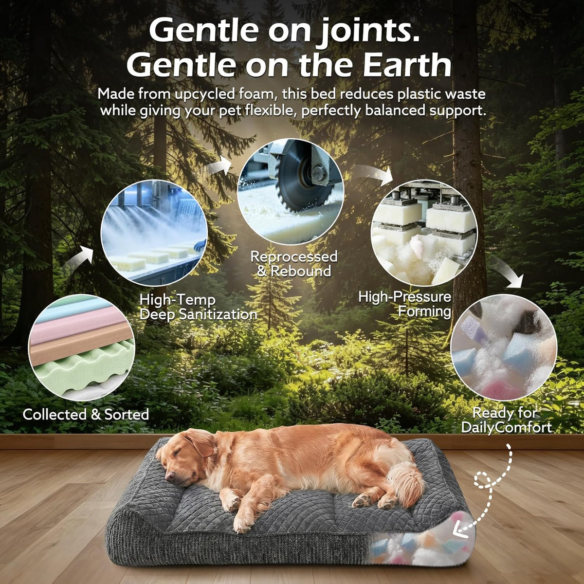 joejoy xl orthopedic dog bed for large dogs, view 9